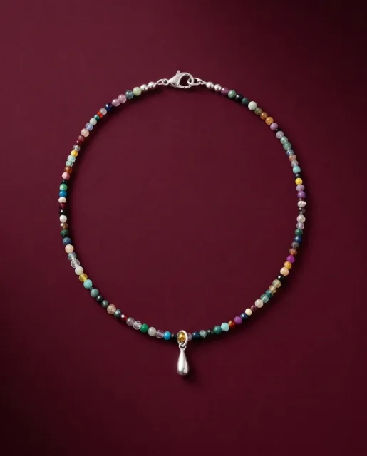 Kaleidoscope Charm Bead Necklace — handmade by Willow and Fox