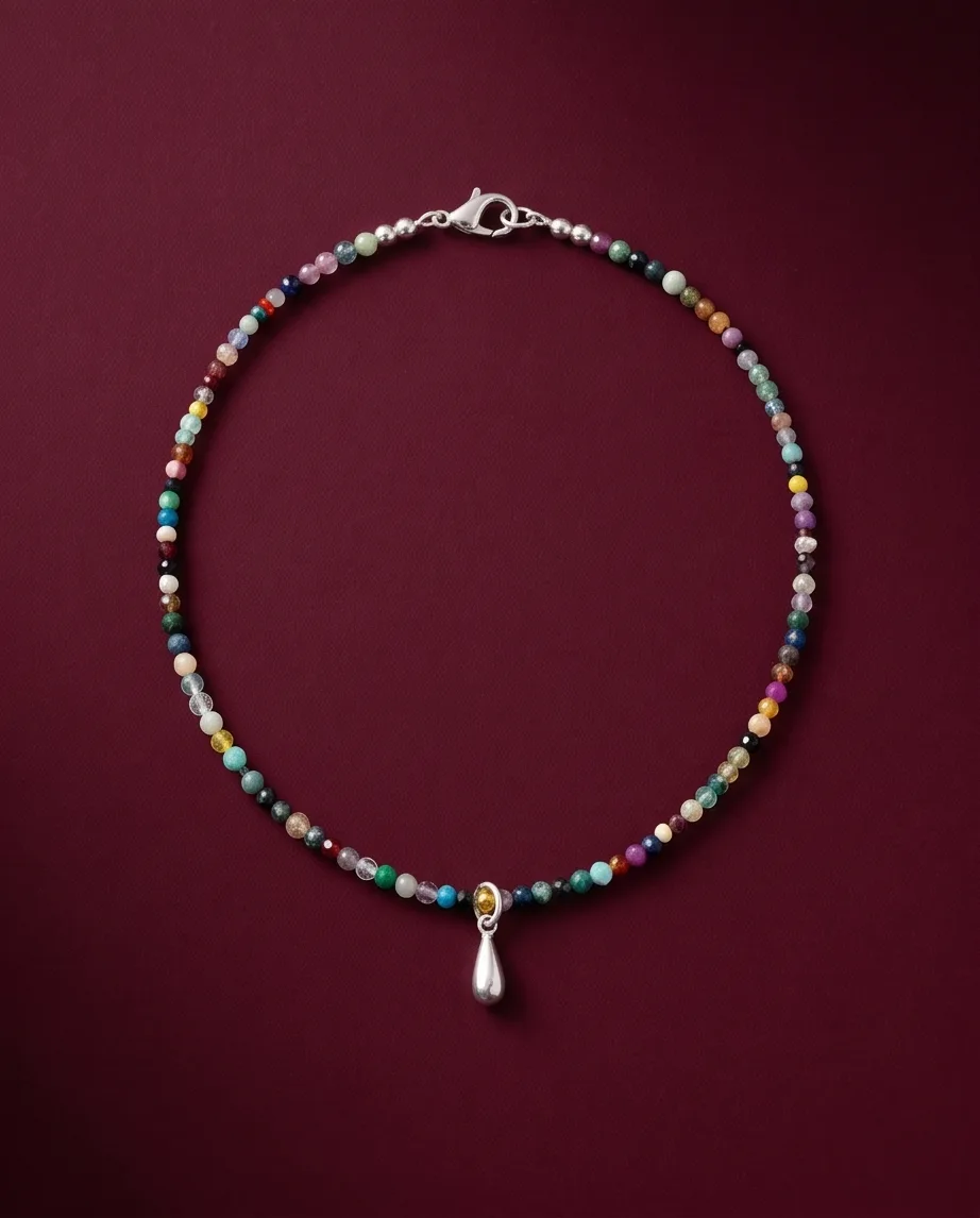 Kaleidoscope Charm Bead Necklace — handmade by Willow and Fox